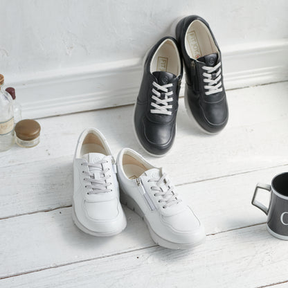 FITJOY Women’s Sneakers |  Ultra-Lightweight, Soft Sheepskin, Inside Zipper #FJ089
