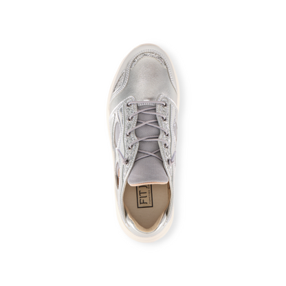 FITJOY Women's Sandal Sneakers |  Soft Sheepskin, Glitter accents #FJ097