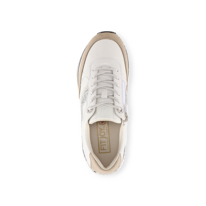 FITJOY Wedge Sneakers | Soft Sheepskin, Swarovski Crystal Accents, Inside Zipper #FJ109