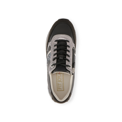 FITJOY Wedge Sneakers | Soft Sheepskin, Swarovski Crystal Accents, Inside Zipper #FJ109