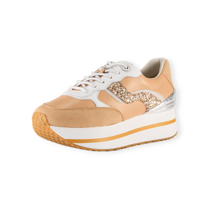 FITJOY Wedge Sneakers | Soft Sheepskin, Swarovski Crystal Accents, Inside Zipper #FJ109