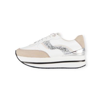 FITJOY Wedge Sneakers | Soft Sheepskin, Swarovski Crystal Accents, Inside Zipper #FJ109