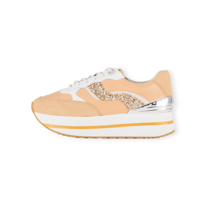 FITJOY Wedge Sneakers | Soft Sheepskin, Swarovski Crystal Accents, Inside Zipper #FJ109