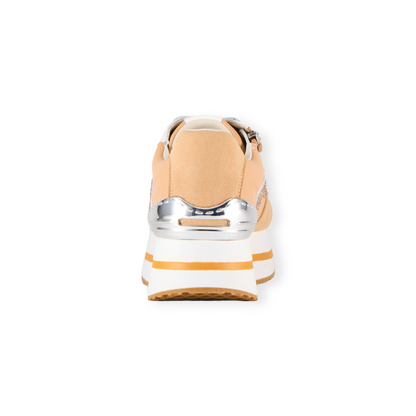 FITJOY Wedge Sneakers | Soft Sheepskin, Swarovski Crystal Accents, Inside Zipper #FJ109
