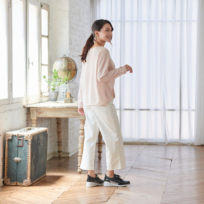FITJOY Wedge Sneakers | Ultra-Lightweight, Soft Sheepskin, Swarovski Crystal Accents #FJ103