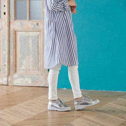 FITJOY Wedge Sneakers | Ultra-Lightweight, Soft Sheepskin, Swarovski Crystal Accents #FJ103