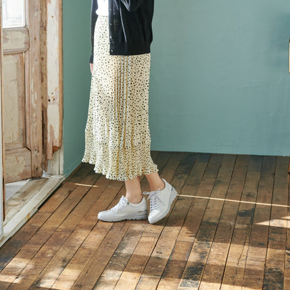 FITJOY Wedge Sneakers | Ultra-Lightweight, Soft Sheepskin, Swarovski Crystal Accents #FJ125