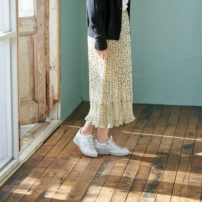FITJOY Wedge Sneakers | Ultra-Lightweight, Soft Sheepskin, Swarovski Crystal Accents #FJ125