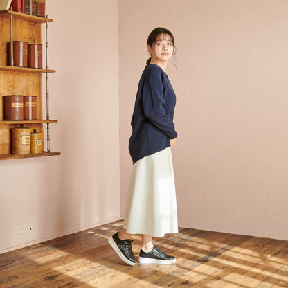 FITJOY Court Sneakers | Soft Sheepskin, Swarovski Crystal Accents #FJ124
