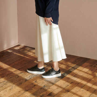 FITJOY Court Sneakers | Soft Sheepskin, Swarovski Crystal Accents #FJ124