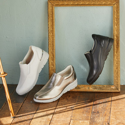 FITJOY Women’s Slip-On Wedge Sneakers | Ultra-Lightweight, Soft Sheepskin #FJ118