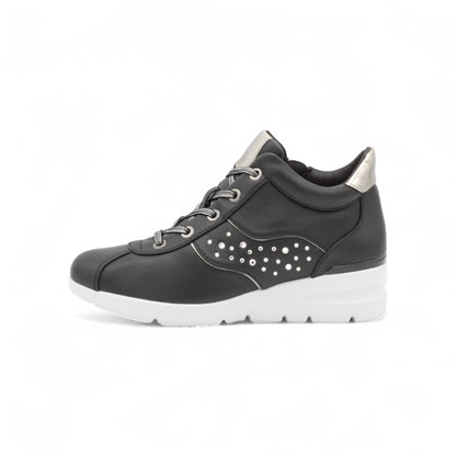 FITJOY Wedge Boots | Ultra-Lightweight, Soft Sheepskin, Swarovski Crystal Accents #FJ100