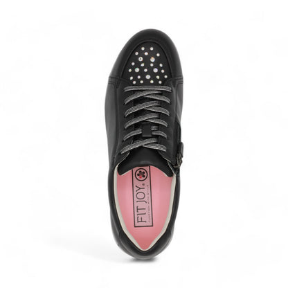 FITJOY Wedge Sneakers | Ultra-Lightweight, Soft Sheepskin, Swarovski Crystal Accents #FJ125