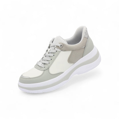 FITJOY  Hands-free Platform Sneakers | Soft Cow Leather, Lightweight, Swarovski Crystal Accents #FJ133