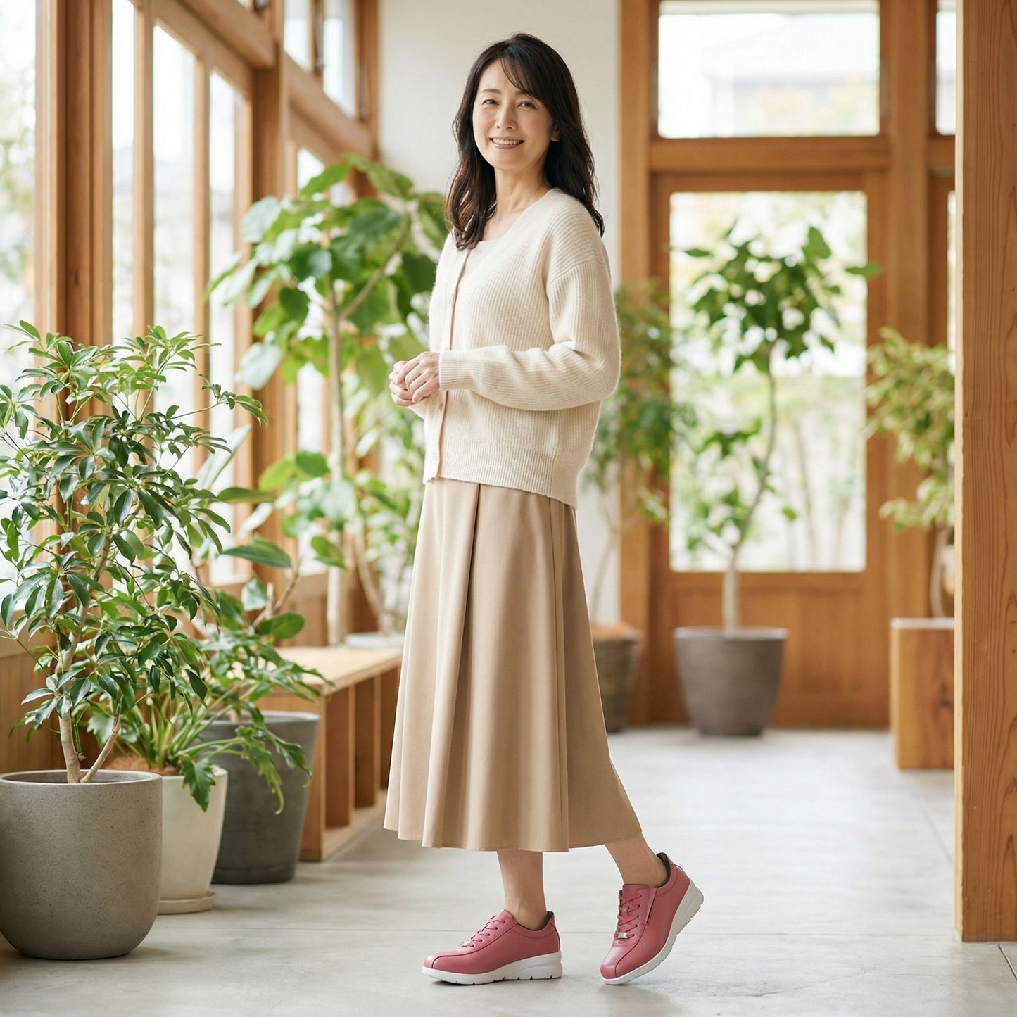 FITJOY  Hands-free Wedge sneakers | Soft Cow Leather, Lightweight  #FJ139
