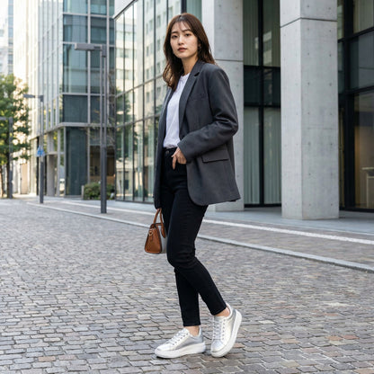 FITJOY  Hands-free Court Sneakers | Soft Cow Leather #FJ136