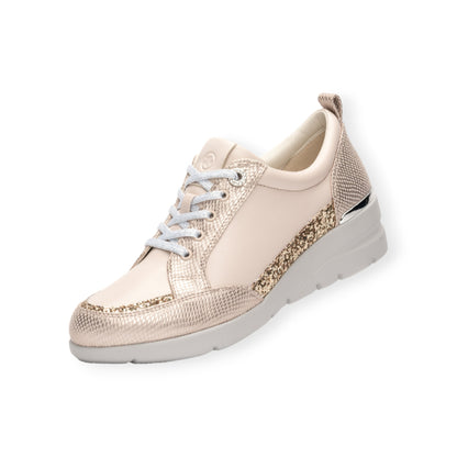 FITJOY Wedge Sneakers | Ultra-Lightweight, Soft Sheepskin, Swarovski Crystal Accents #FJ103