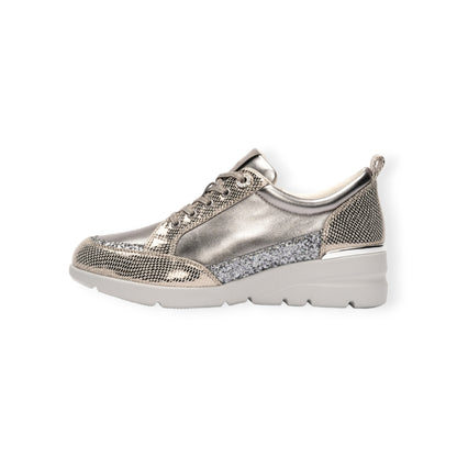 FITJOY Wedge Sneakers | Ultra-Lightweight, Soft Sheepskin, Swarovski Crystal Accents #FJ103