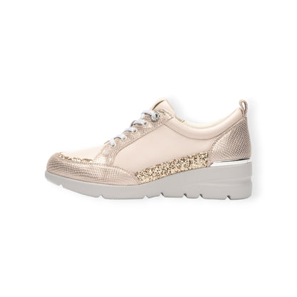 FITJOY Wedge Sneakers | Ultra-Lightweight, Soft Sheepskin, Swarovski Crystal Accents #FJ103
