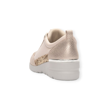 FITJOY Wedge Sneakers | Ultra-Lightweight, Soft Sheepskin, Swarovski Crystal Accents #FJ103