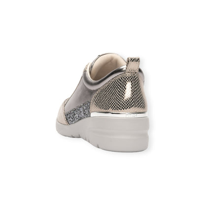 FITJOY Wedge Sneakers | Ultra-Lightweight, Soft Sheepskin, Swarovski Crystal Accents #FJ103