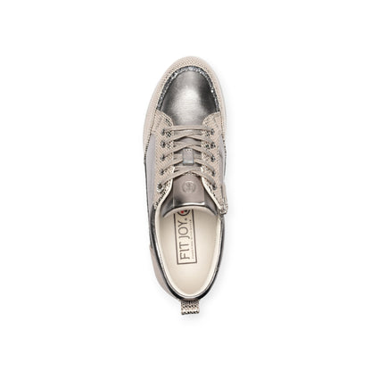 FITJOY Wedge Sneakers | Ultra-Lightweight, Soft Sheepskin, Swarovski Crystal Accents #FJ103