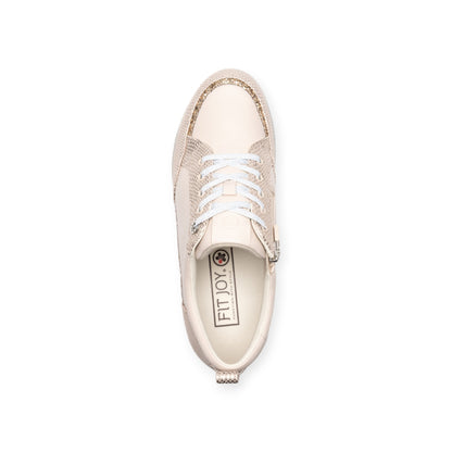 FITJOY Wedge Sneakers | Ultra-Lightweight, Soft Sheepskin, Swarovski Crystal Accents #FJ103