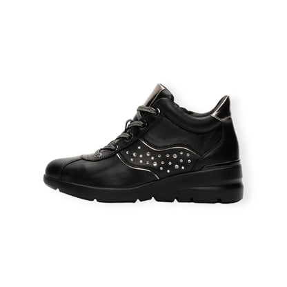 FITJOY Wedge Boots | Ultra-Lightweight, Soft Sheepskin, Swarovski Crystal Accents #FJ100