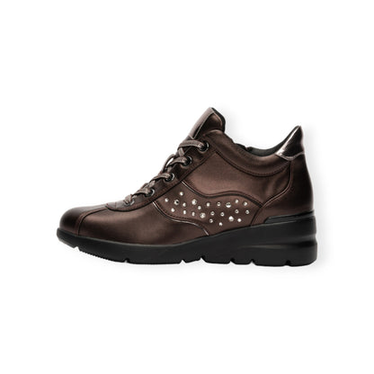 FITJOY Wedge Boots | Ultra-Lightweight, Soft Sheepskin, Swarovski Crystal Accents #FJ100