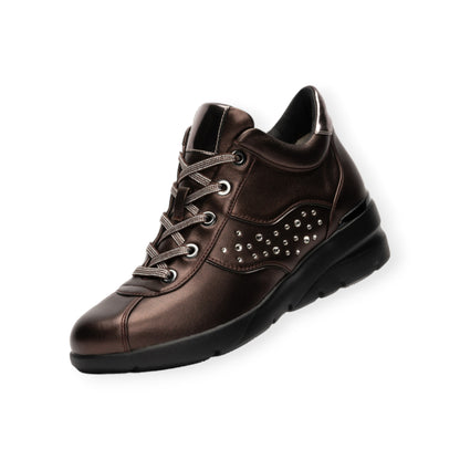 FITJOY Wedge Boots | Ultra-Lightweight, Soft Sheepskin, Swarovski Crystal Accents #FJ100