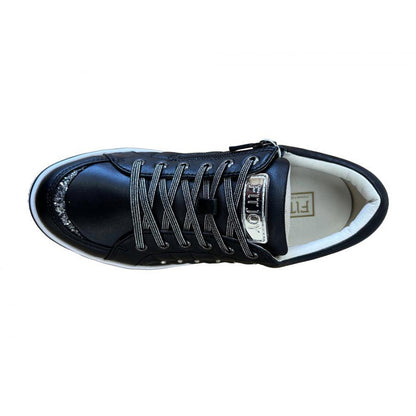 FITJOY Platform Sneakers | Lightweight, Soft Sheepskin, Swarovski Crystal Accents #FJ107