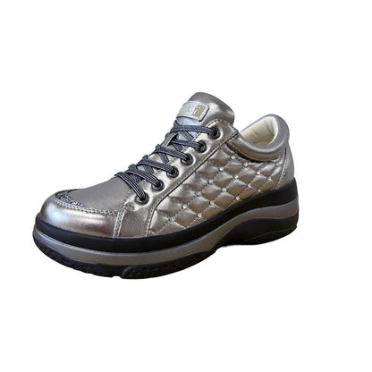 FITJOY Platform Sneakers | Lightweight, Soft Sheepskin, Swarovski Crystal Accents #FJ107