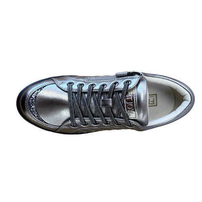 FITJOY Platform Sneakers | Lightweight, Soft Sheepskin, Swarovski Crystal Accents #FJ107