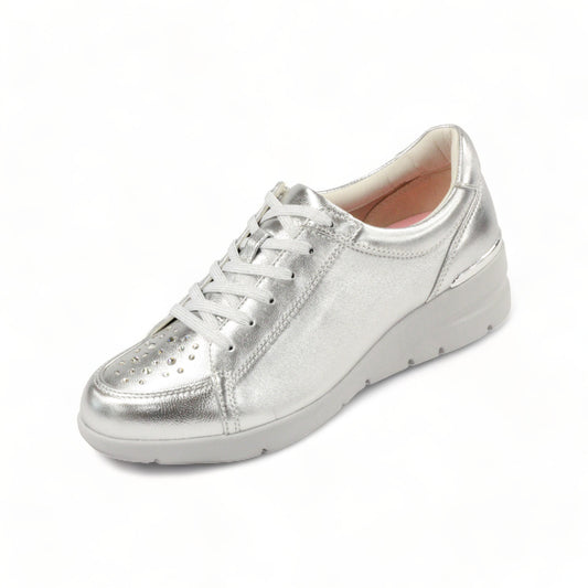 24SS Sheepskin Raised heel sneakers with Swarovski crystals #FJ125
