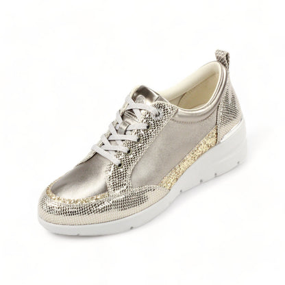 FITJOY Wedge Sneakers | Ultra-Lightweight, Soft Sheepskin, Swarovski Crystal Accents #FJ103