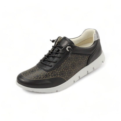 FITJOY Women’s Sneakers |  Ultra-Lightweight, Soft Sheepskin, Swarovski Crystal Accents #FJ126