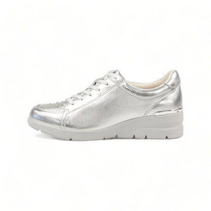 FITJOY Wedge Sneakers | Ultra-Lightweight, Soft Sheepskin, Swarovski Crystal Accents #FJ125