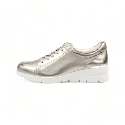 FITJOY Wedge Sneakers | Ultra-Lightweight, Soft Sheepskin, Swarovski Crystal Accents #FJ125