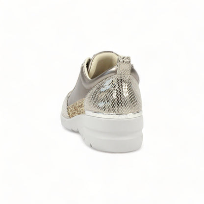 FITJOY Wedge Sneakers | Ultra-Lightweight, Soft Sheepskin, Swarovski Crystal Accents #FJ103