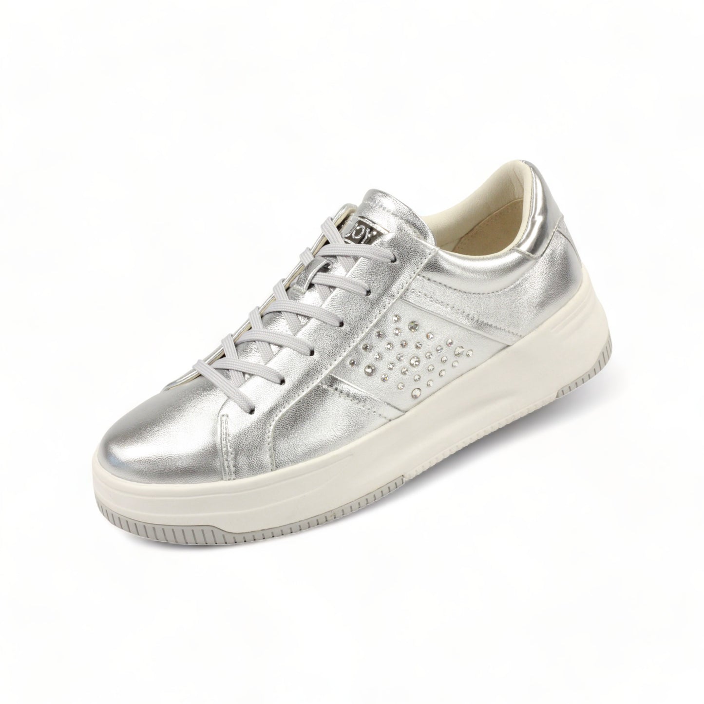 24SS  Sporty and elegant court sneakers decorated with Swarovski crystals #FJ124