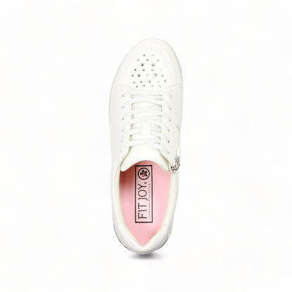 FITJOY Wedge Sneakers | Ultra-Lightweight, Soft Sheepskin, Swarovski Crystal Accents #FJ125