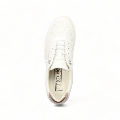 FITJOY Women’s Sneakers |  Ultra-Lightweight, Soft Sheepskin, Swarovski Crystal Accents #FJ126