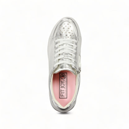 FITJOY Wedge Sneakers | Ultra-Lightweight, Soft Sheepskin, Swarovski Crystal Accents #FJ125