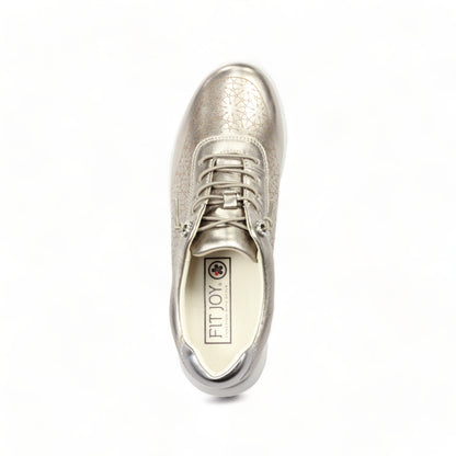 FITJOY Women’s Sneakers |  Ultra-Lightweight, Soft Sheepskin, Swarovski Crystal Accents #FJ126
