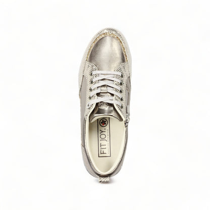 FITJOY Wedge Sneakers | Ultra-Lightweight, Soft Sheepskin, Swarovski Crystal Accents #FJ103