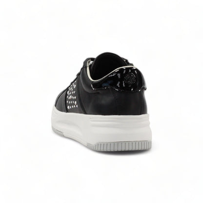 FITJOY Court Sneakers | Soft Sheepskin, Swarovski Crystal Accents #FJ124