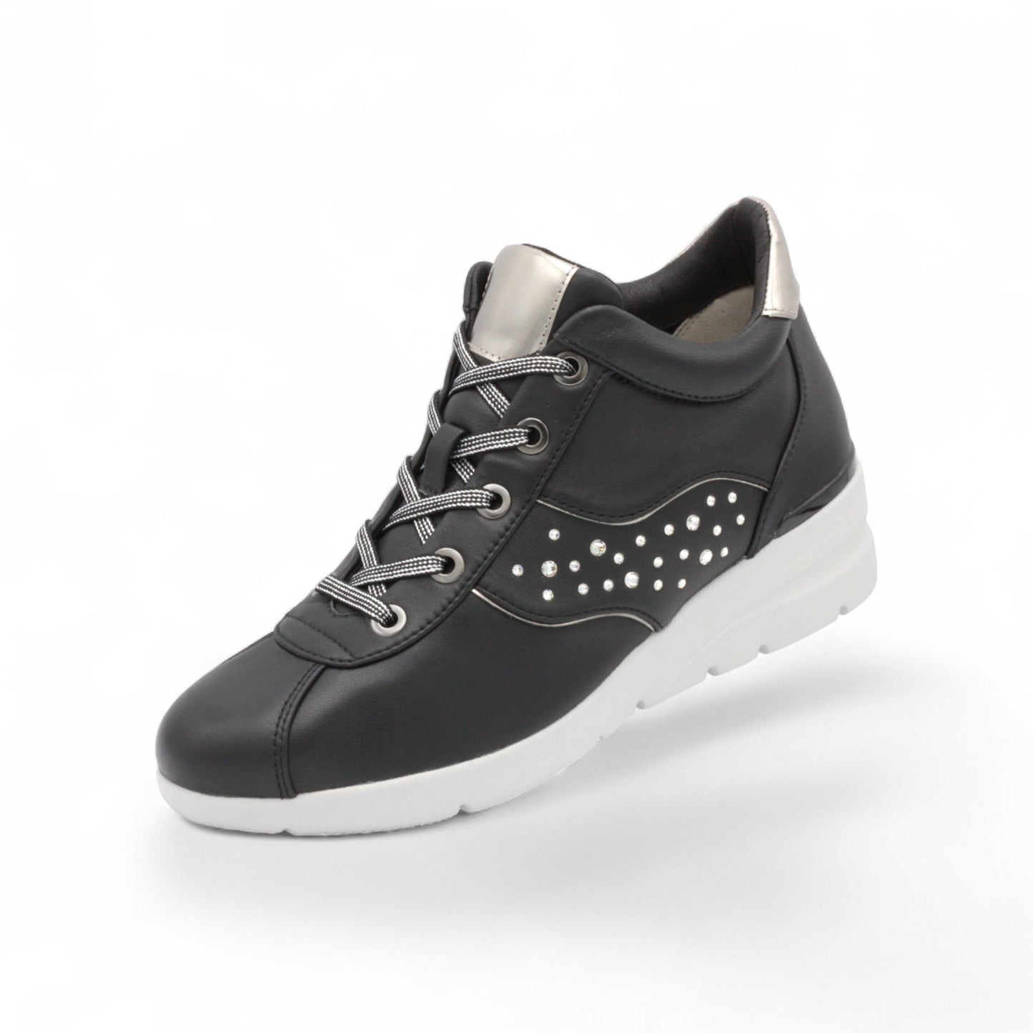 FITJOY Wedge Boots | Ultra-Lightweight, Soft Sheepskin, Swarovski Crystal Accents #FJ100