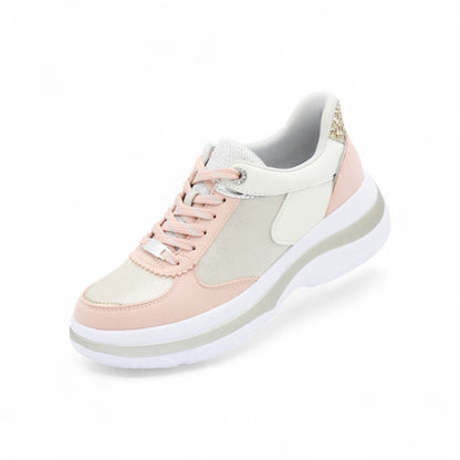 FITJOY  Hands-free Platform Sneakers | Soft Cow Leather, Lightweight, Swarovski Crystal Accents #FJ133