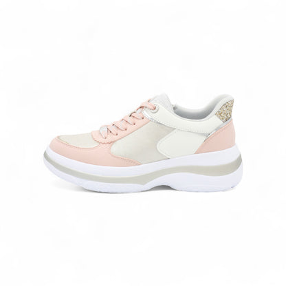 FITJOY  Hands-free Platform Sneakers | Soft Cow Leather, Lightweight, Swarovski Crystal Accents #FJ133