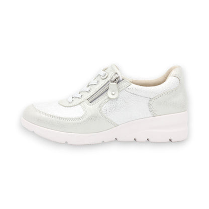 FITJOY Wedge sneakers | Soft Cow Leather with Super Stretch Fabric #FJ127